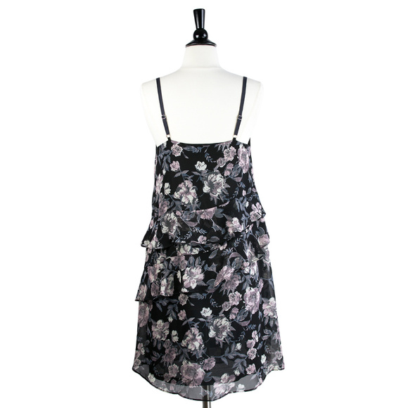 Mystree | Floral Print Tiered Ruffle Dress - Picture 4 of 4